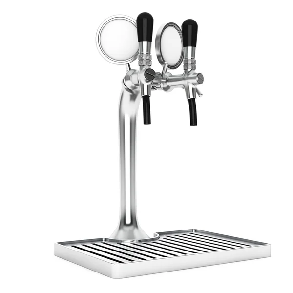 Bar Beer Tap close up. Renderização 3d — Fotografia de Stock