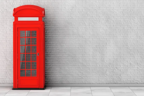 Classic British Red Phone Booth. 3d Rendering