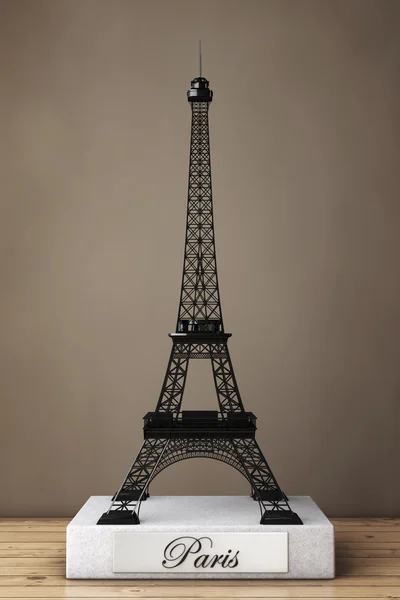 Estátua da Torre Eiffel. Renderização 3d — Fotografia de Stock