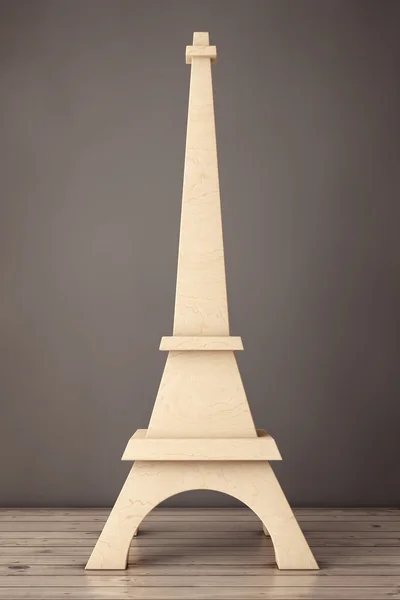 Wooden Eiffel Tower Statue. 3d Rendering — Stock Photo, Image