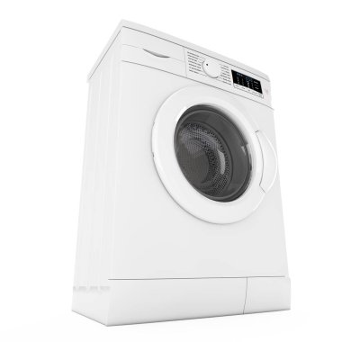Modern çamaşır makinesi. 3D render