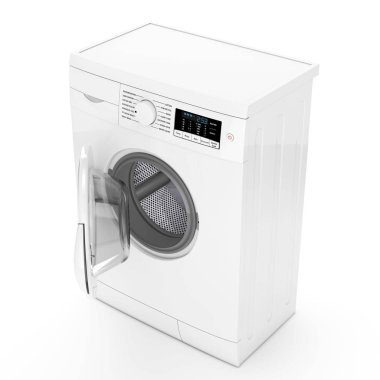 Modern çamaşır makinesi. 3D render