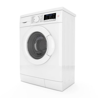 Modern çamaşır makinesi. 3D render