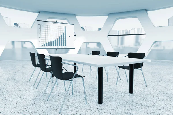 Soyut parlak ofis toplantı salonu. 3D render — Stok fotoğraf