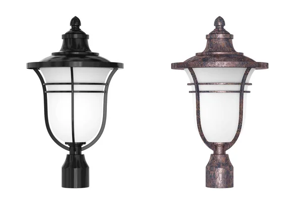 Lanterna Street Column Lamp. 3d Rendering — Foto Stock