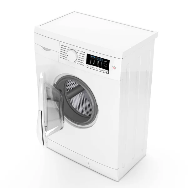 Moderne Waschmaschine. 3D-Darstellung — Stockfoto