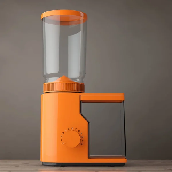 Orange Coffee Grinder. 3d Rendering — Stock Photo, Image