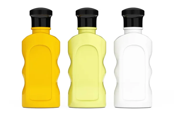 Blank Multicolour Hotel Botellas cosméticas. Renderizado 3d — Foto de Stock