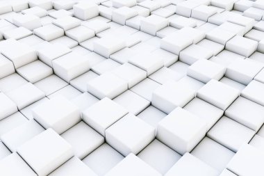 Soyut küpleri arka plan. 3D render