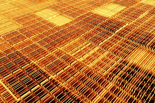 Abstrakt Golden barer bakgrund. 3D-rendering — Stockfoto