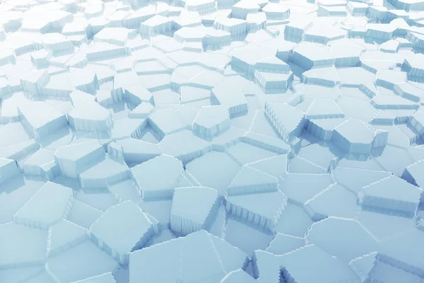 Αφηρημένο μπλε πάγο με φόντο αντανακλάσεις. 3D rendering — Φωτογραφία Αρχείου