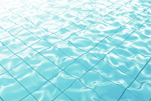 Abstract Blue Pool Water with Sun Reflections background. 3d Ren — Stock Photo, Image