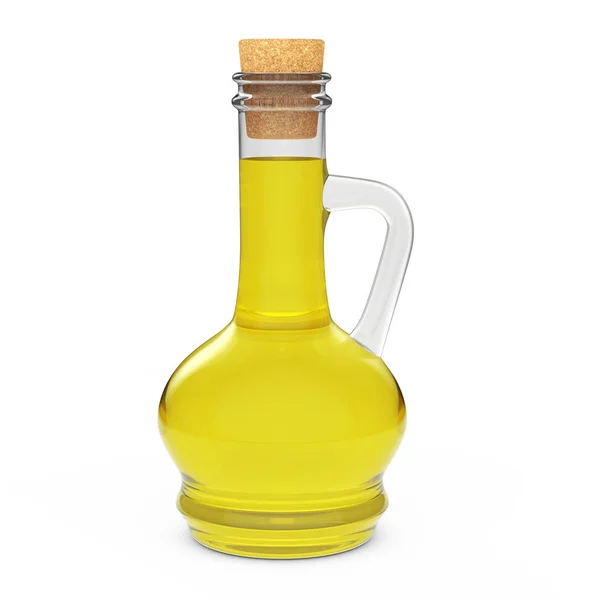 Buteleczkę oliwy z oliwek. renderowania 3D — Zdjęcie stockowe