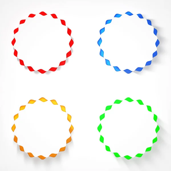 Boutons de cercle d'onde blanche. Rendu 3d — Photo