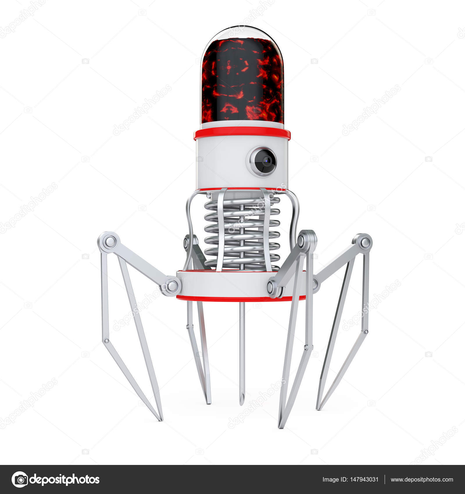 Ud over Påstand forbundet Blood Nano Robot with Camera, Claws and Needle. 3d Rendering Stock Photo by  ©doomu 147943031