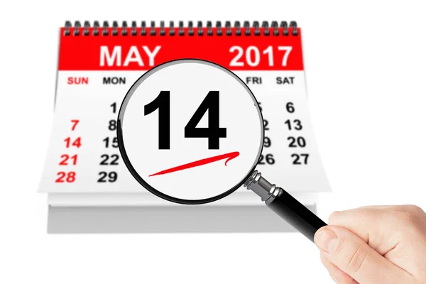 Mezinárodní matky den koncept. 14. května 2017 kalendář s ma — Stock fotografie