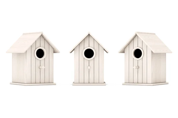 Σετ μικρό ξύλινο Birdhouses. 3D rendering — Φωτογραφία Αρχείου