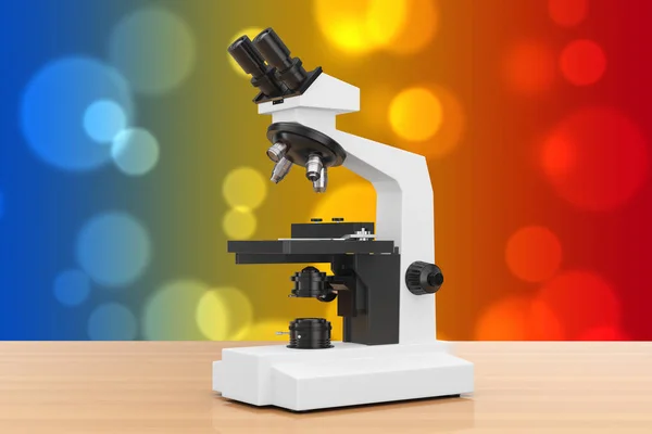 Modernes Labormikroskop. 3D-Darstellung — Stockfoto