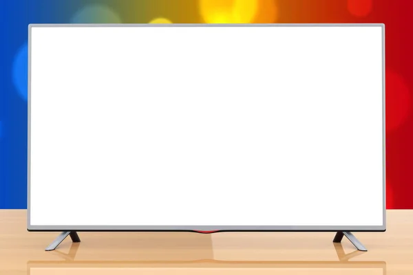 Moderno plana Led o TV LCD. Renderizado 3d — Foto de Stock