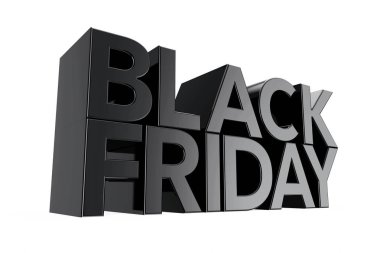 Siyah Cuma işareti. 3D render