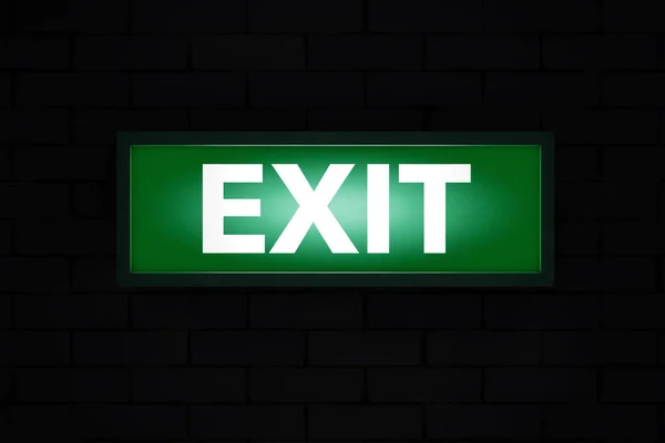 Exit Sign Light Box. 3d Rendering — Stock Photo, Image