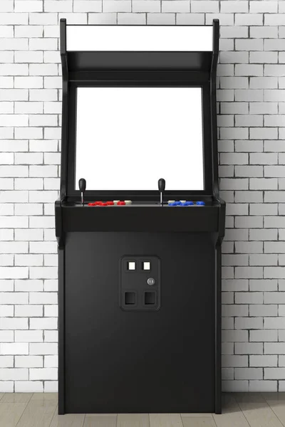 Gaming Arcade Machine met leeg scherm voor uw ontwerp. 3D-Rend — Stockfoto