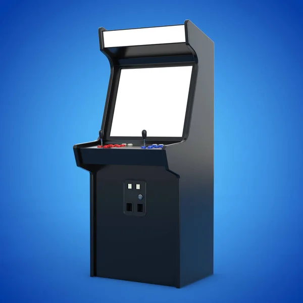 Gry Arcade maszyny z pustego ekranu dla projektu. 3D przez Rend — Zdjęcie stockowe