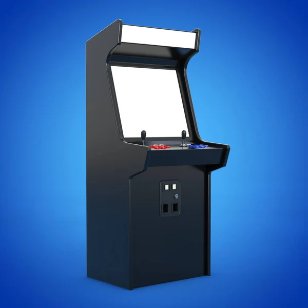 Gry Arcade maszyny z pustego ekranu dla projektu. 3D przez Rend — Zdjęcie stockowe