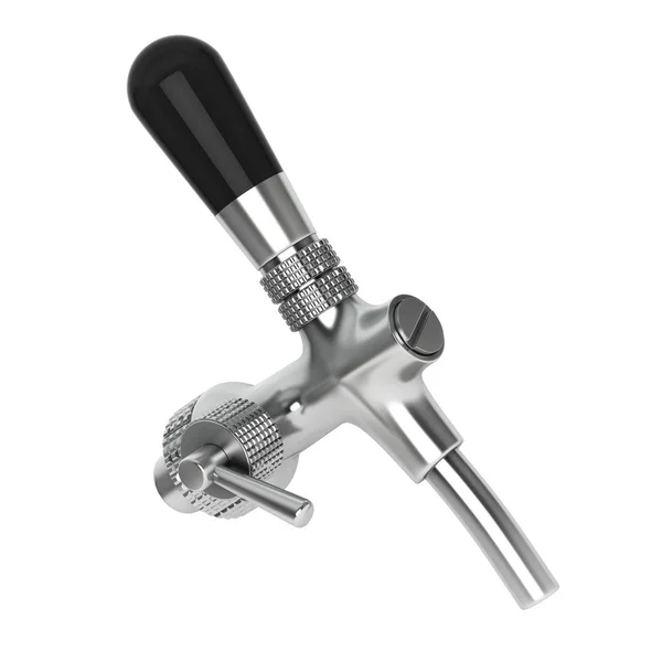 Bar Beer Tap Faucet primer plano. Renderizado 3d — Foto de Stock