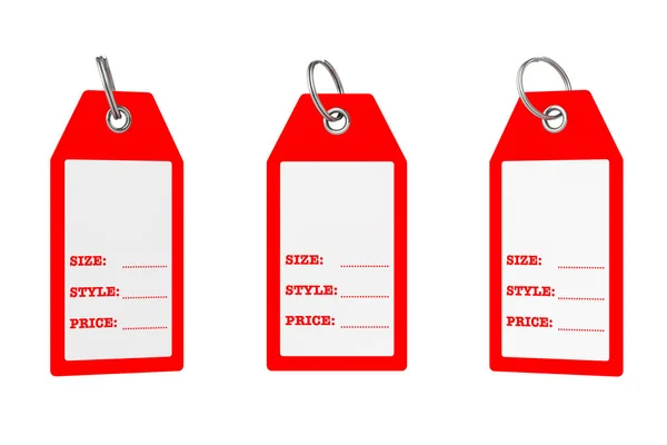 드레스 크기, 태그 스타일과 가격에 대 한 빈 공간 로그인 — 스톡 사진