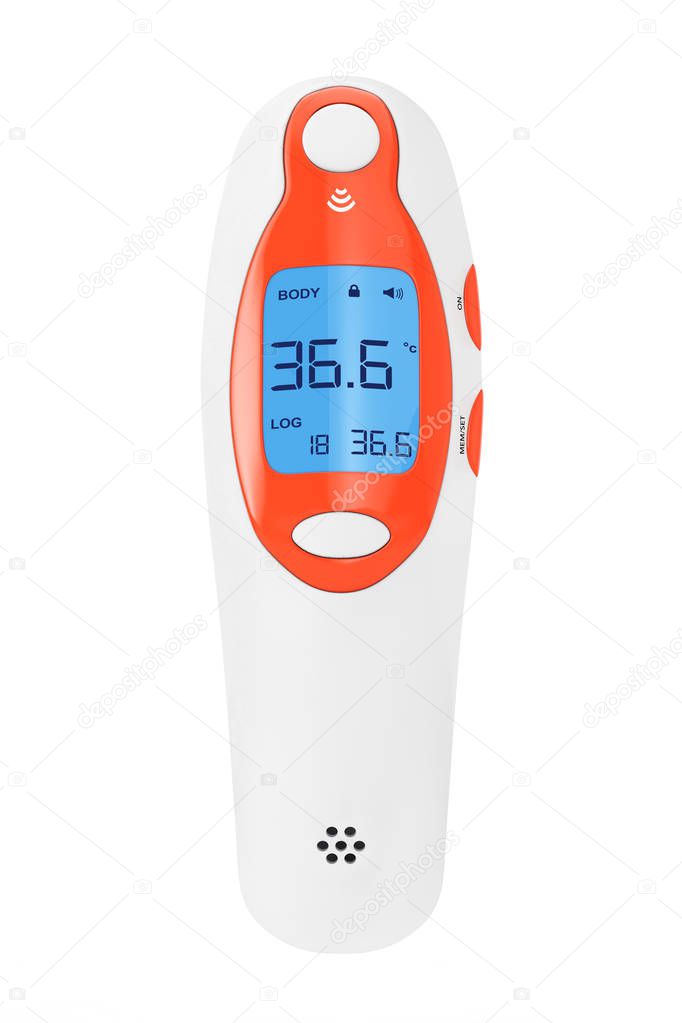 Medical Ear Infrared Digital Thermometer. 3d Rendering