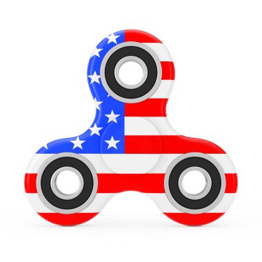 Bize tasarım topluca parmak Spinner Antistress oyuncak bayrak. 3D Renderin