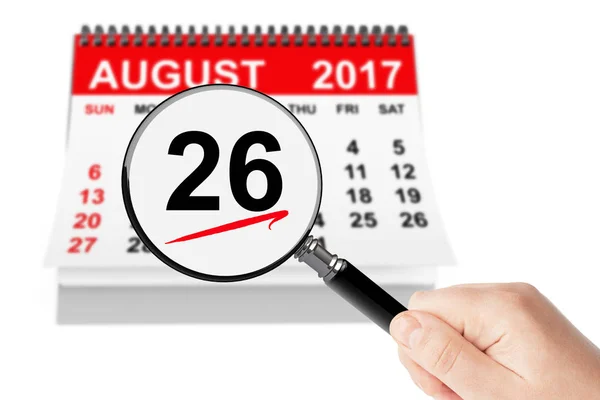Concetto della Giornata dell'Uguaglianza delle Donne. 26 agosto 2017 calendario con magni — Foto Stock