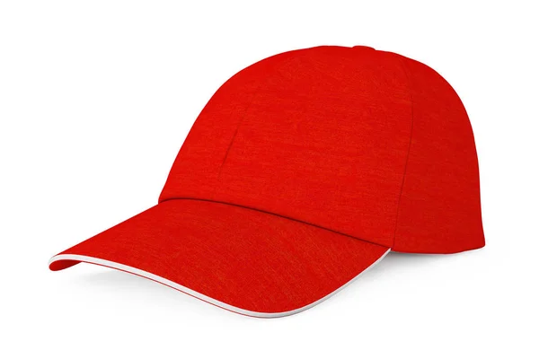 Casquette de baseball de mode rouge. Rendu 3d — Photo