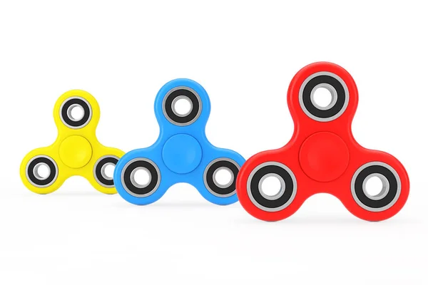 Milticolour Fidget Finger Spinners Brinquedo Anti-stress. Renderização 3d — Fotografia de Stock