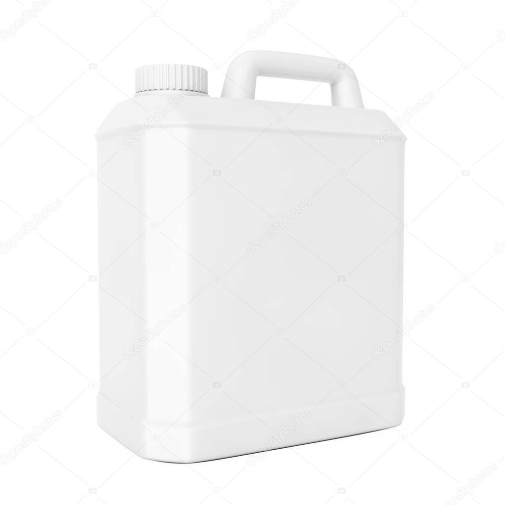 White Plastic Blank Container. 3d Rendering