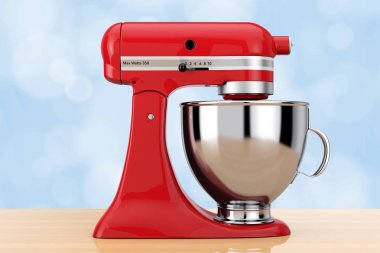 Kırmızı mutfak gıda çekmeli. 3D render