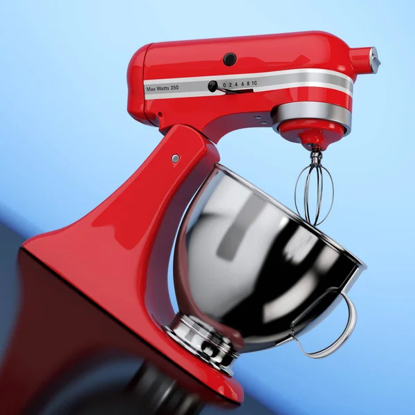 Kırmızı mutfak gıda çekmeli. 3D render