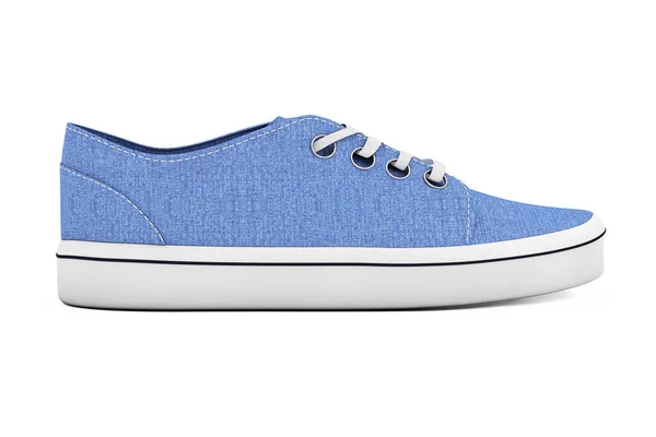 New Unbranded Blue Denim Sneakers. 3d Rendering — Stock Photo, Image