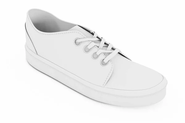 New Unbranded White Blank Sneakers. Renderização 3d — Fotografia de Stock