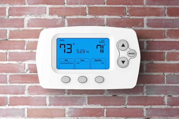 Modern Programming Thermostat. 3d Rendering — Stock Photo, Image