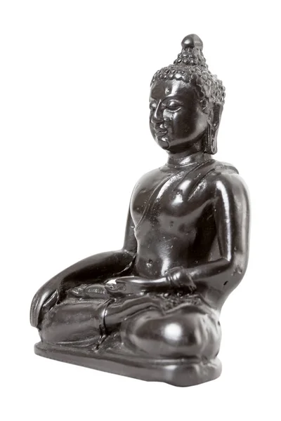 Buddhastatue aus Holz — Stockfoto