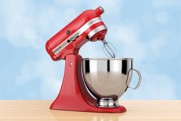 Red Kitchen Stand Food Mixer. 3d Rendering — Stock Photo, Image