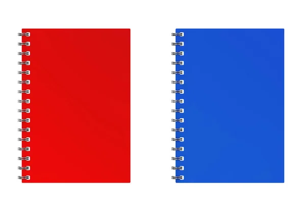 Publicidade ou modelo de marca Notebook em branco Red and Blue Moc — Fotografia de Stock