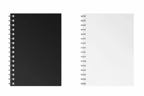 Modèle de publicité ou de marque Carnet vierge Noir et blanc — Photo