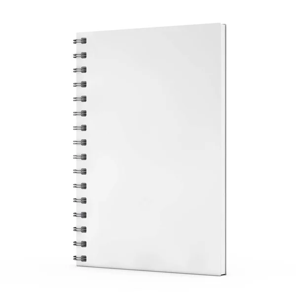 Modelli pubblicitari o di branding Blank Notebook White Mockups. 3. — Foto Stock