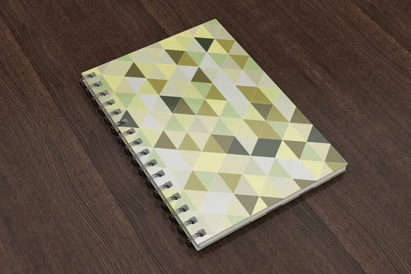 Reklamní razítka nebo šablona prázdné Notebook maket. 3D Rend — Stock fotografie