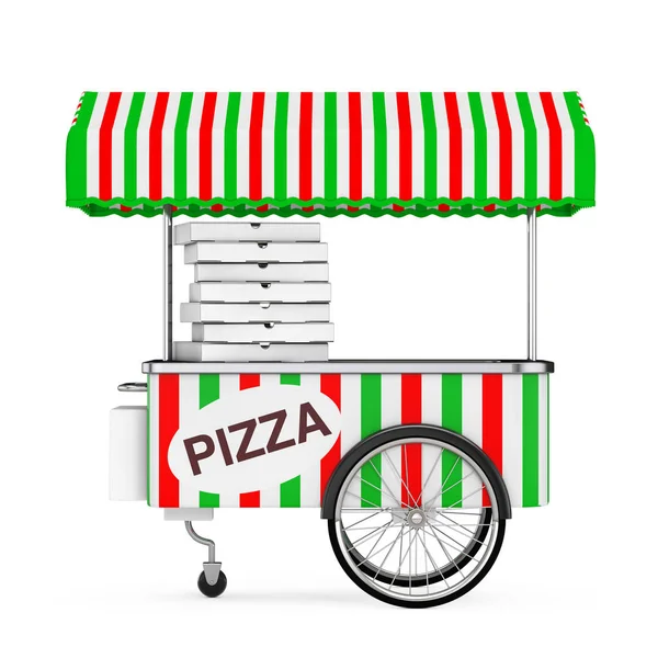 Pizza Trolley vagn. 3D-rendering — Stockfoto