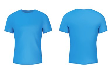 Senin için boş alan ile closeup mavi boş T-Shirt tasarım. 3D