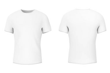 Senin için boş alan ile closeup beyaz boş T-Shirt tasarım. 3